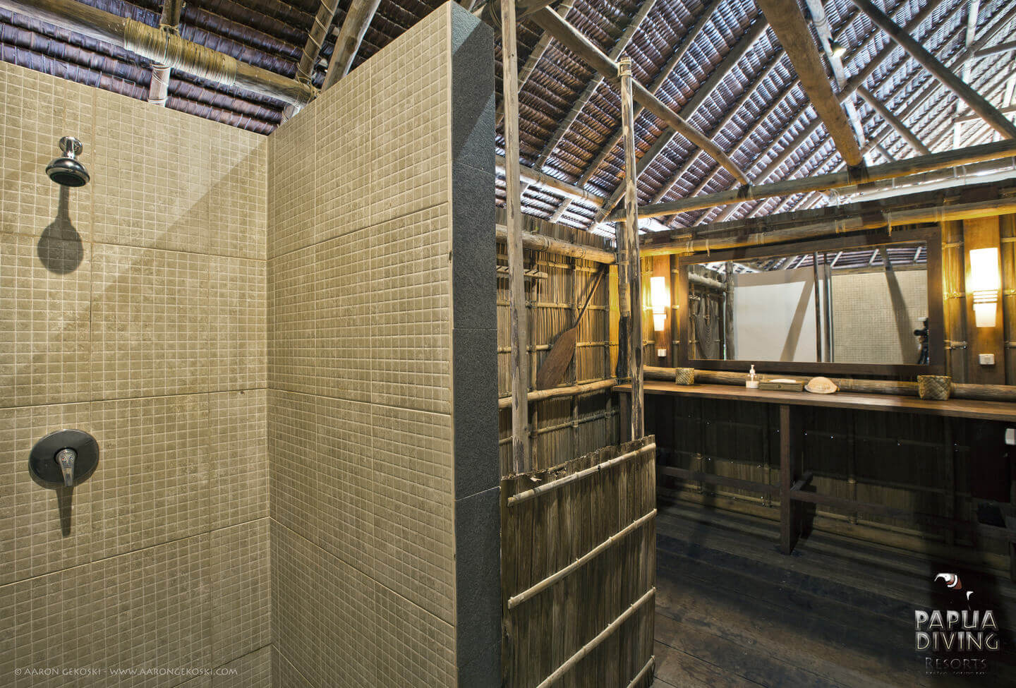 deluxe water cottage at one of Papua Diving Resorts