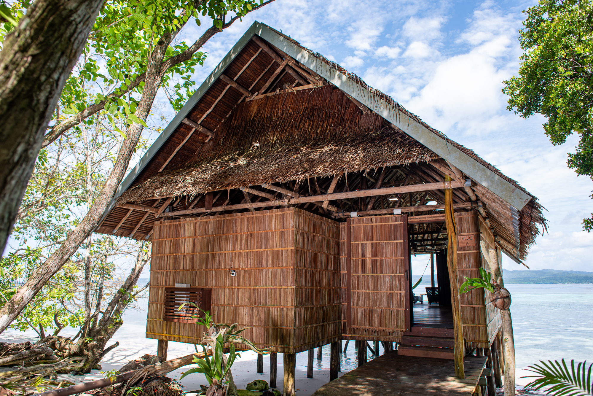 deluxe water cottage at Kri Eco Resort, Raja Ampat
