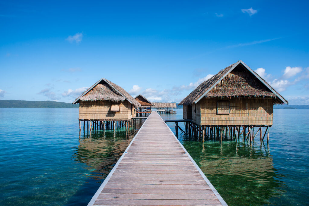 papuan water cottage of Kri Eco Resort, Raja Ampat
