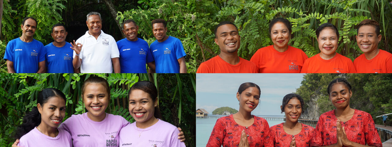 papua diving team photo