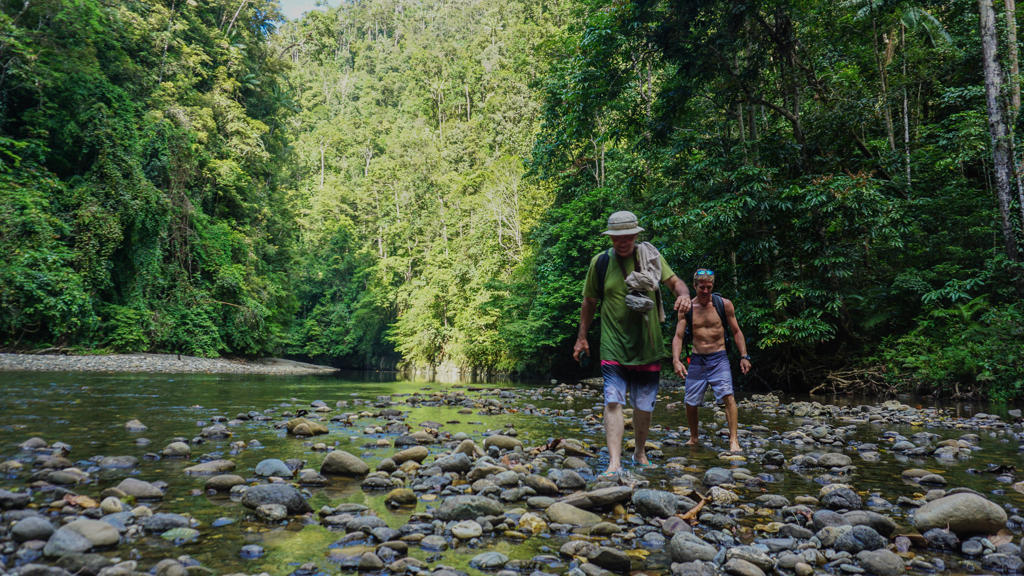 two men in the jungle