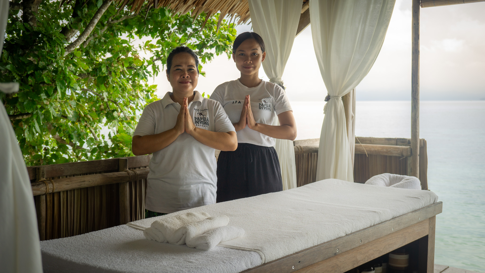 Spa & wellnes centre at papua diving with professional team