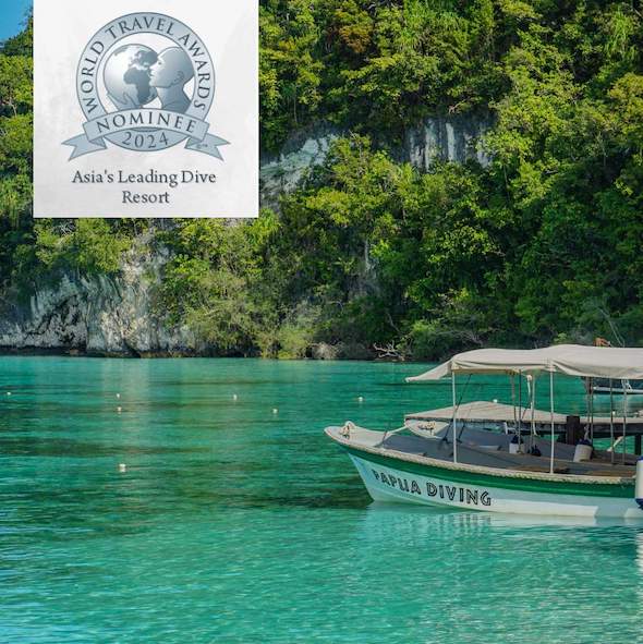 papua diving resorts boat in Raja Ampat, indonesia with world travel awards nominee 2024