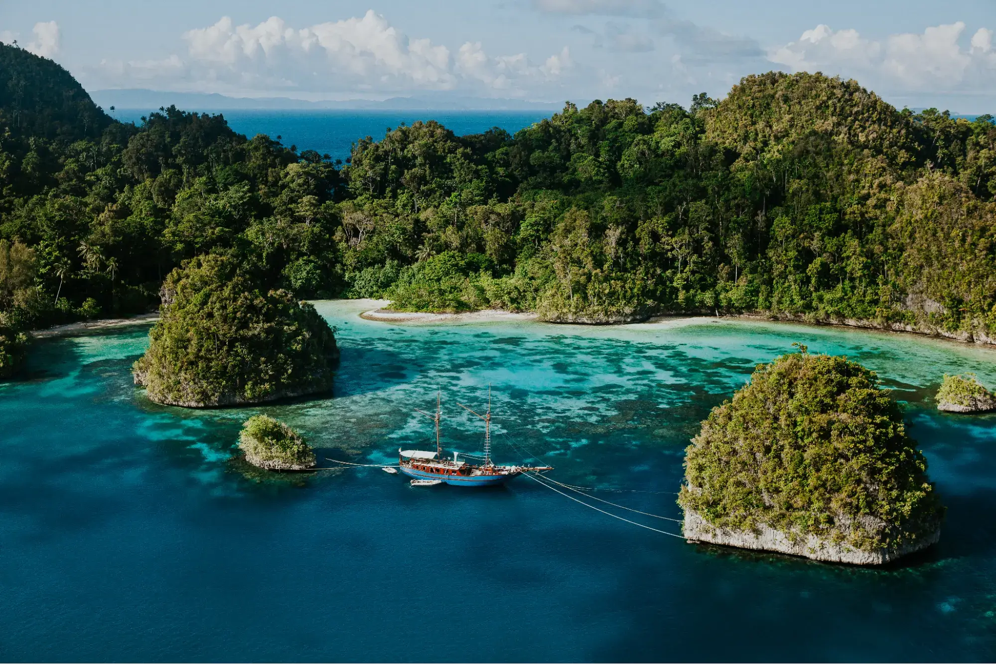 the landscape view of Raja Ampat Indonesia