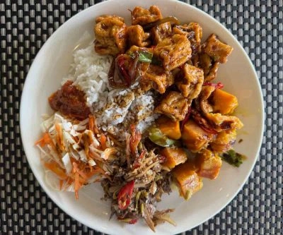 one of food menu in papua diving resorts with local ingredients