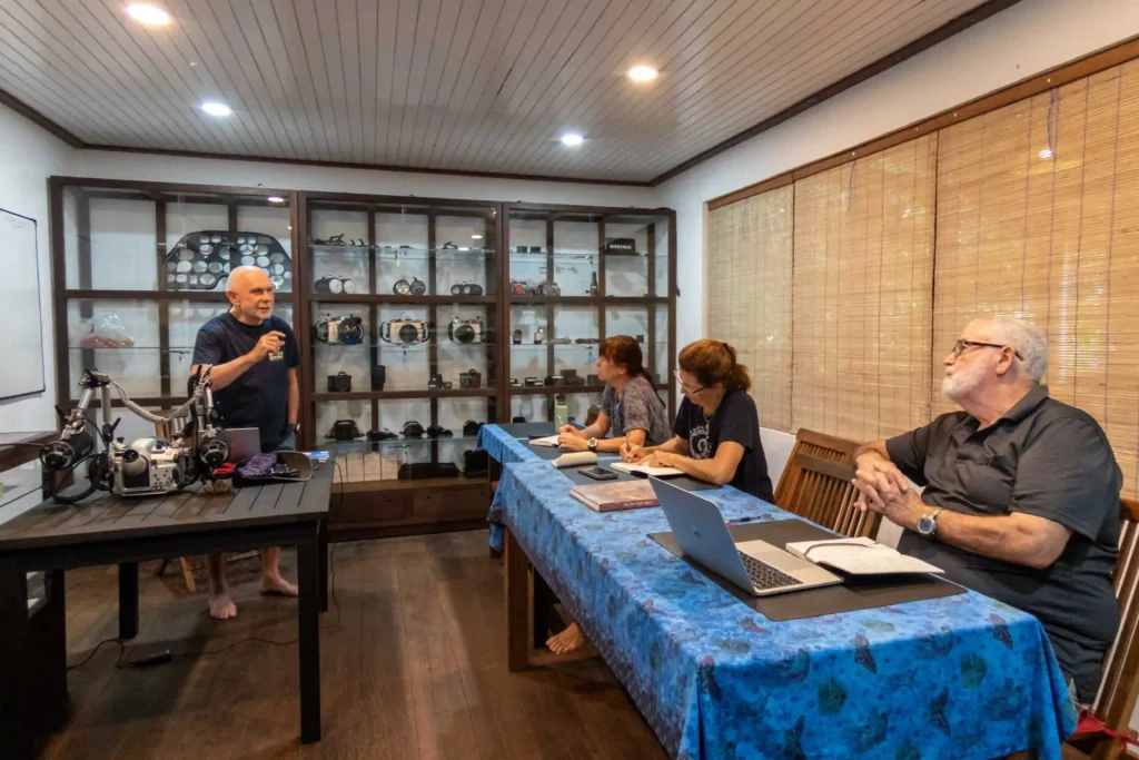 Don Silcock, SEACAM ambassador, with participants of the SEACAM workshop at Sorido Bay Resorts