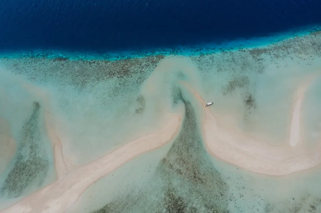 Sandbank in Front of the Resorts